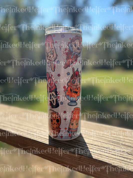 “Scary Monster Treats” 20oz Glow-in-the-Dark Halloween Tumbler