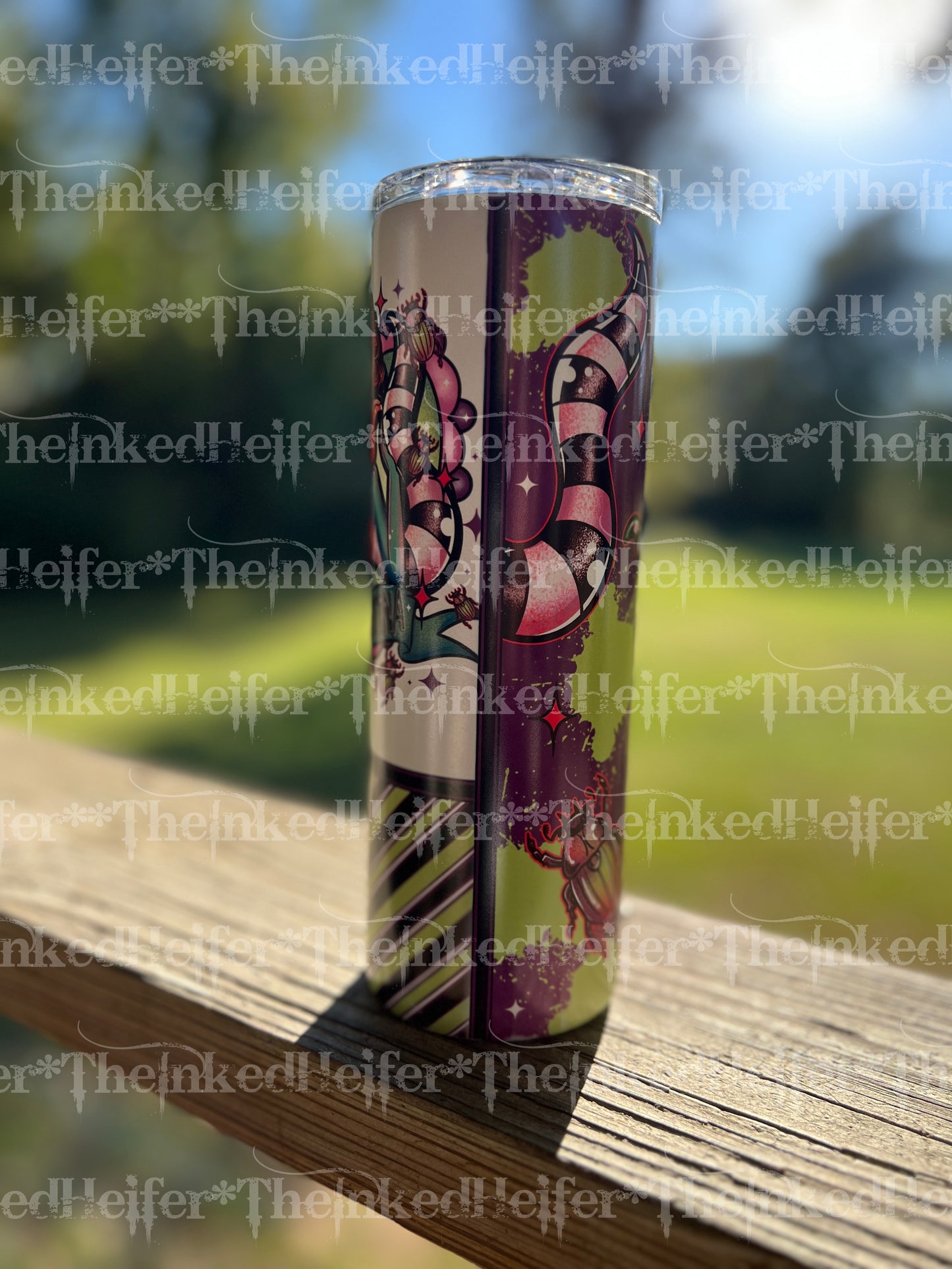 “Ms Argentina Beetlejuice” 20oz Glow-in-the-Dark Halloween Tumbler