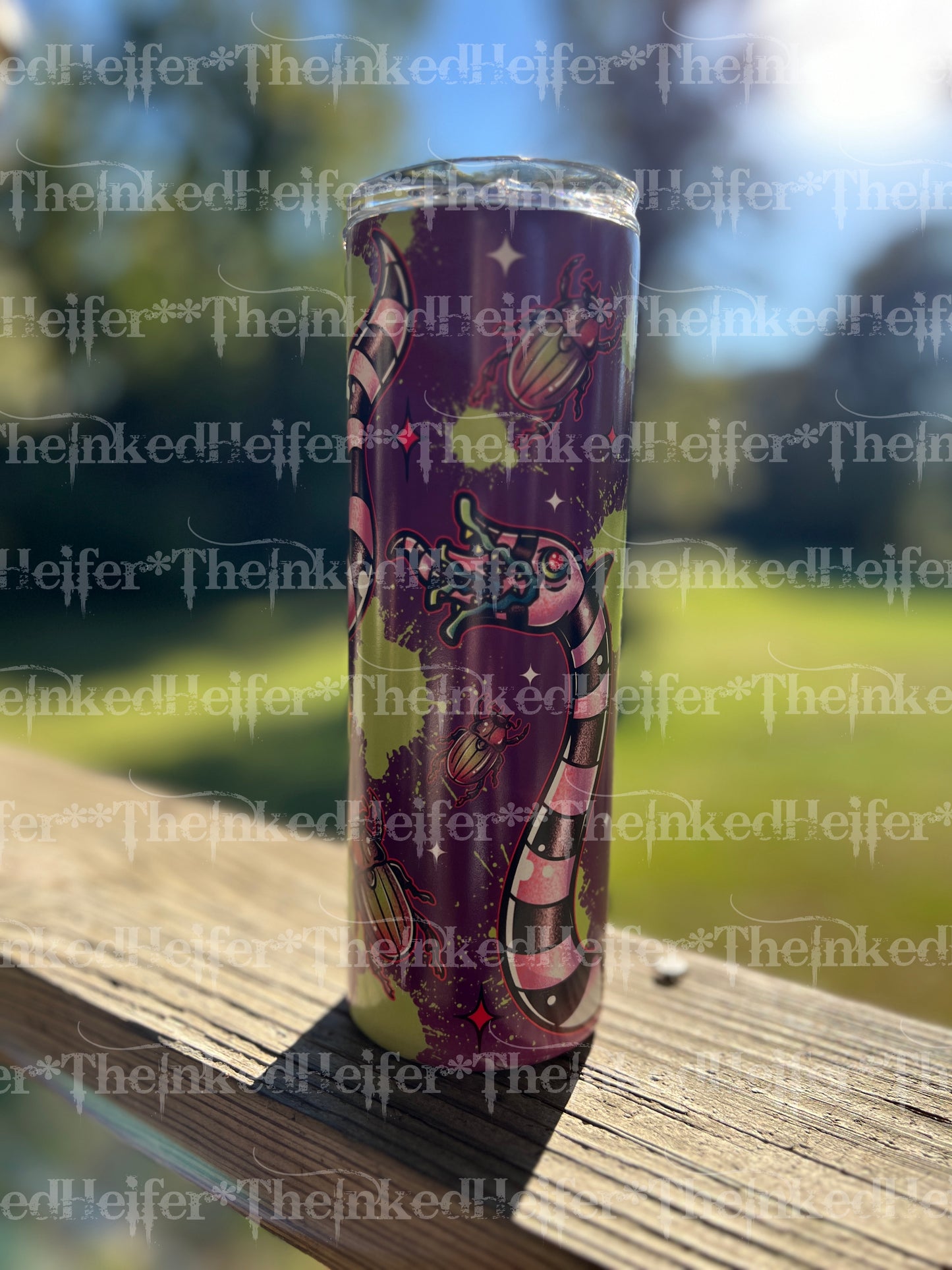 “Ms Argentina Beetlejuice” 20oz Glow-in-the-Dark Halloween Tumbler