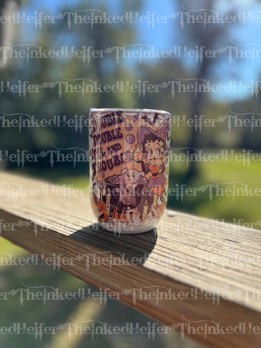 *Oopsie* Halloween Bettie Boop Wine Tumbler